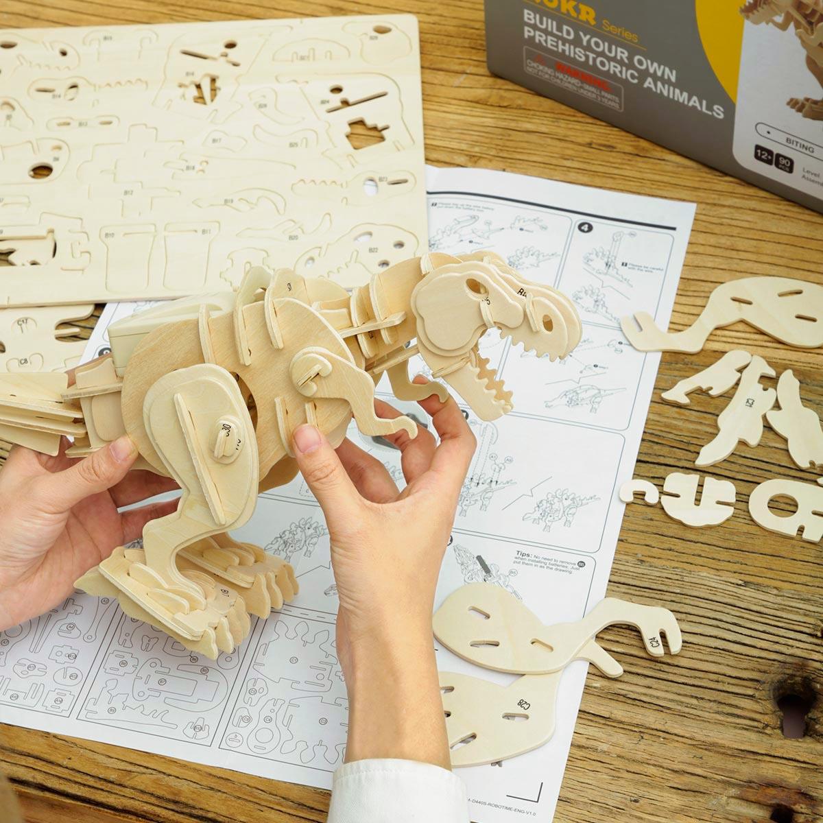 Diyion™ | Sound Command Rex - Interactive T-Rex Building Kit - Diyion