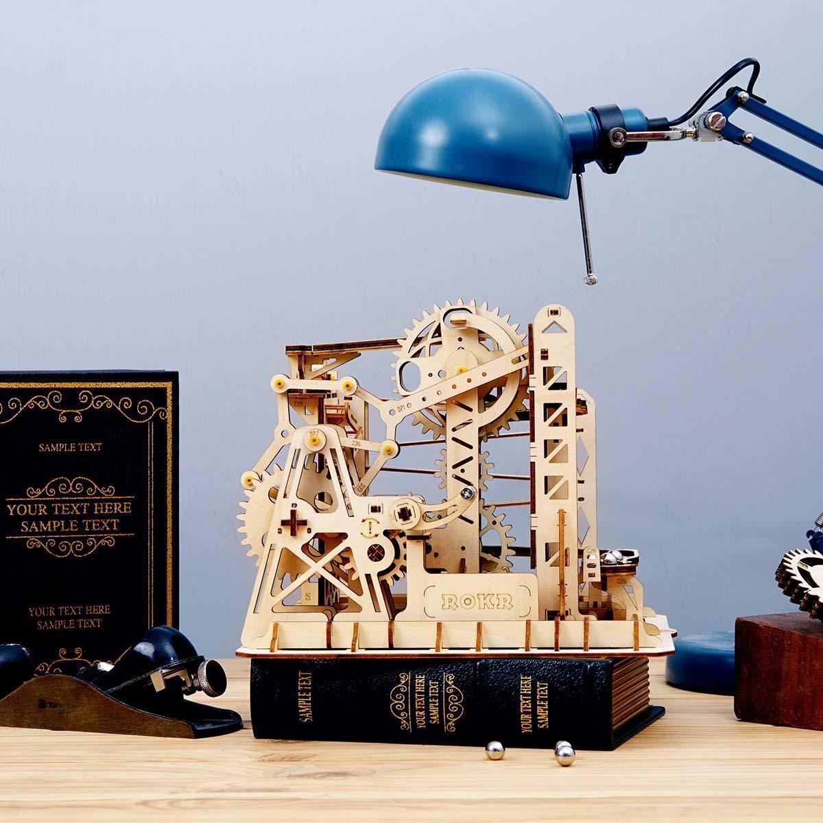 Diyion™ | Swingback Explorer - 3D Wooden Puzzle Marbel Run - Diyion