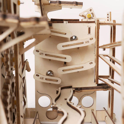 Diyion™ | Swingback Explorer - 3D Wooden Puzzle Marbel Run - Diyion