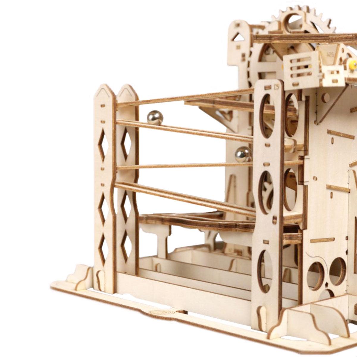 Diyion™ | Swingback Explorer - 3D Wooden Puzzle Marbel Run - Diyion