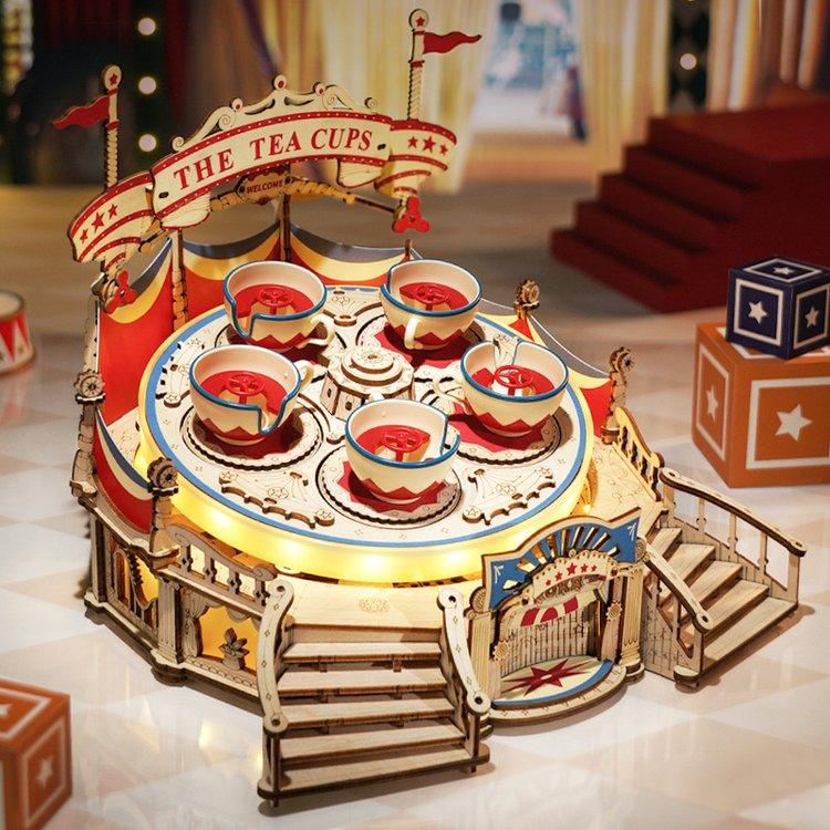 Diyion™ | Tilt-A-Whirl DIY Music Box 3D Wooden Puzzle - Diyion