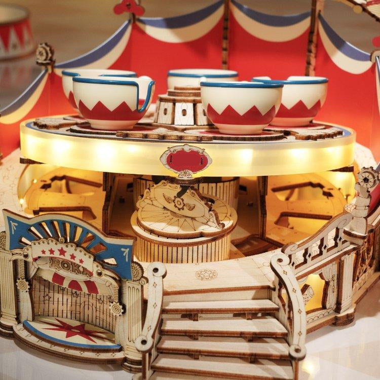 Diyion™ | Tilt-A-Whirl DIY Music Box 3D Wooden Puzzle - Diyion