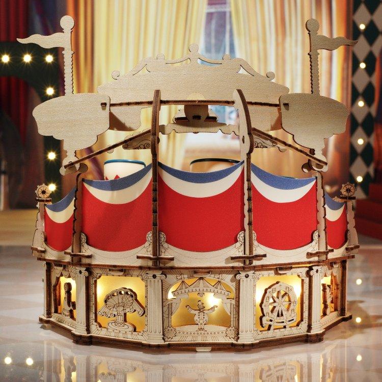 Diyion™ | Tilt-A-Whirl DIY Music Box 3D Wooden Puzzle - Diyion