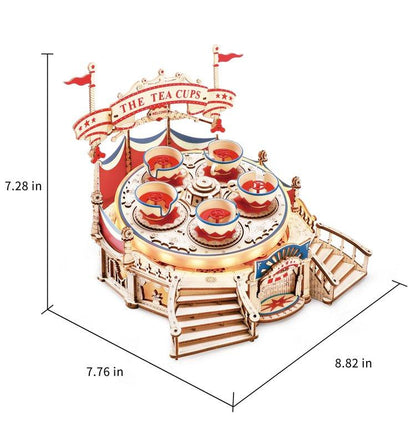 Diyion™ | Tilt-A-Whirl DIY Music Box 3D Wooden Puzzle - Diyion
