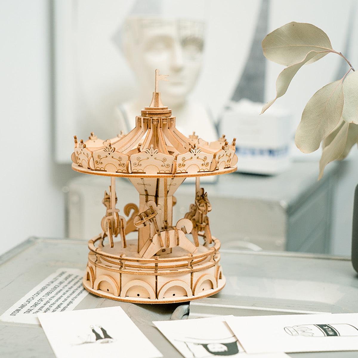 Diyion™ | Vintage Carousel 3D Wooden Puzzle - Diyion