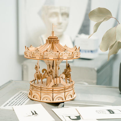 Diyion™ | Vintage Carousel 3D Wooden Puzzle - Diyion