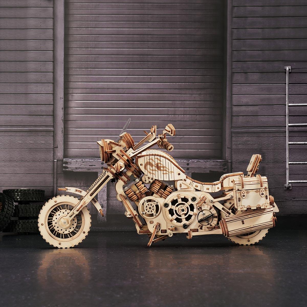 Diyion™ | Wild West Cruiser 3D Wooden Motorcycle Puzzle - Diyion