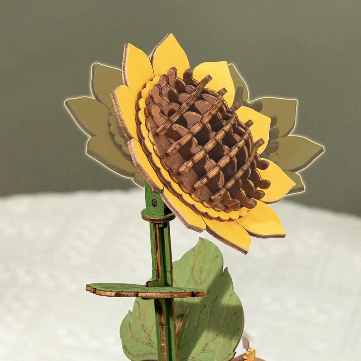 Diyion™ | Eternal Bloom 3D Wooden Puzzle Bouquet - Diyion