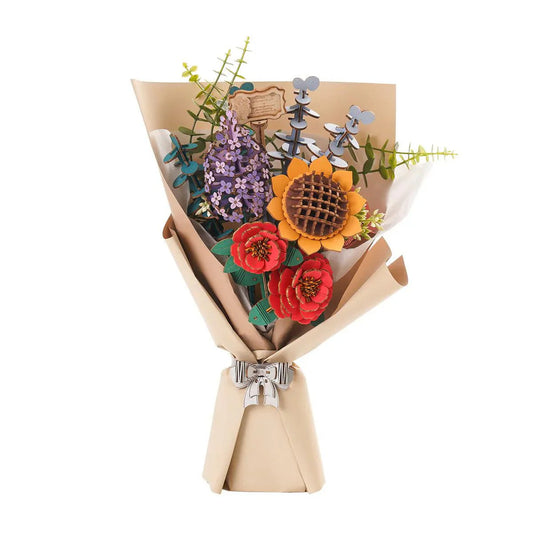 Diyion™ | Eternal Bloom 3D Wooden Puzzle Bouquet - Diyion