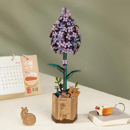 Diyion™ | Eternal Bloom 3D Wooden Puzzle Bouquet - Diyion