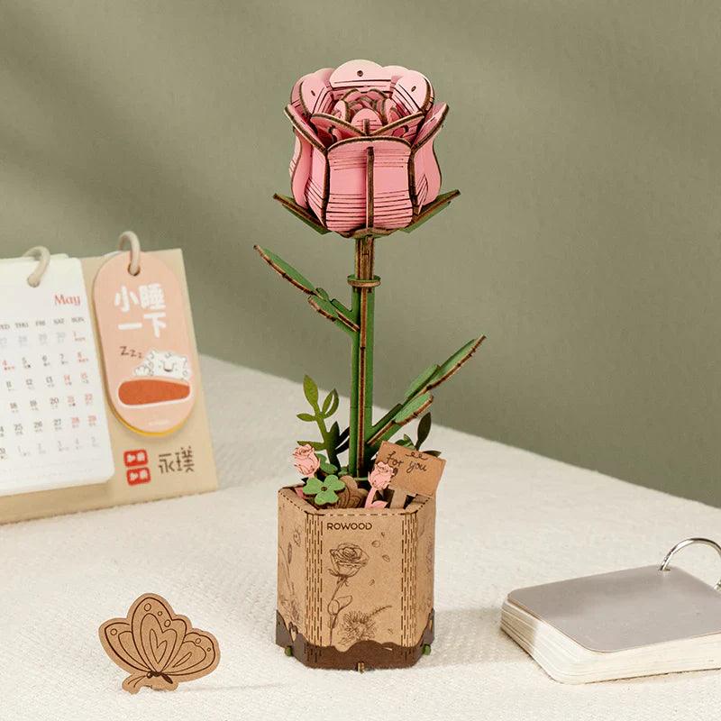Diyion™ | Eternal Bloom 3D Wooden Puzzle Bouquet - Diyion