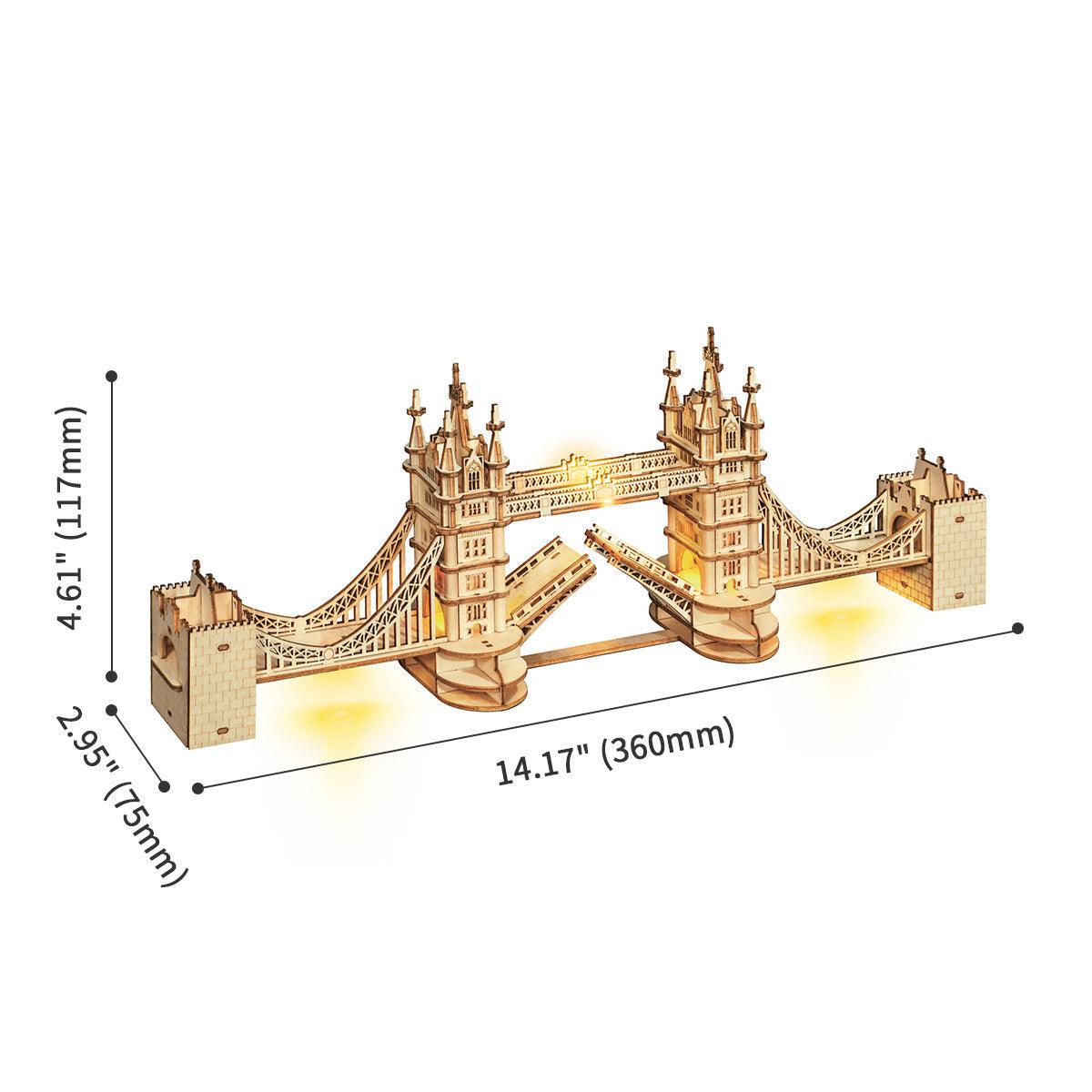 Diyion™ | Illuminated Tower Bridge 3D Wooden Puzzle - Diyion