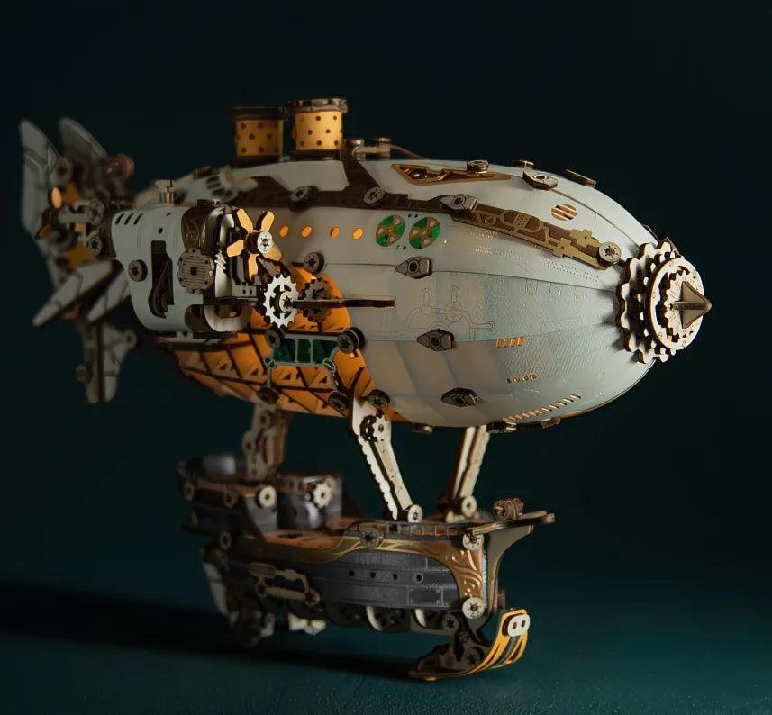Diyion™ | Steampunk Navigator Airship 3D Wooden Puzzle Kit - Diyion