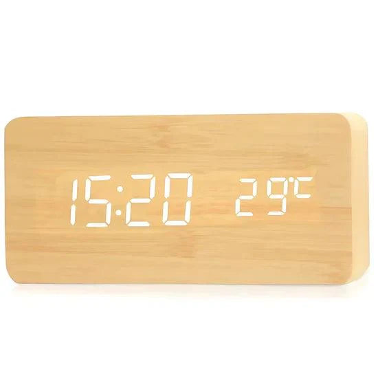 Diyion™ | NatureSense Wooden LED Alarm Clock - Diyion