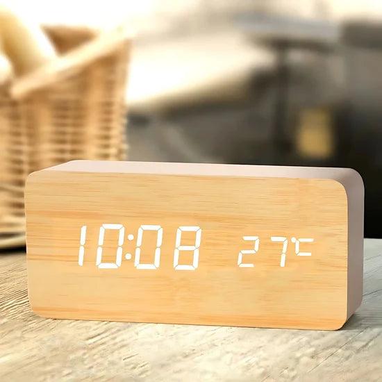 Diyion™ | NatureSense Wooden LED Alarm Clock - Diyion