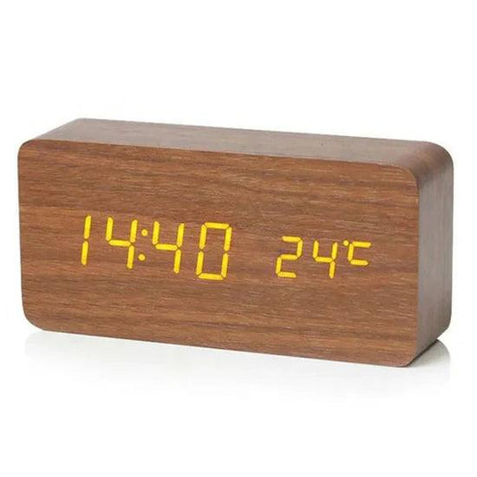 Diyion™ | NatureSense Wooden LED Alarm Clock - Diyion