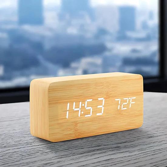 Diyion™ | NatureSense Wooden LED Alarm Clock - Diyion