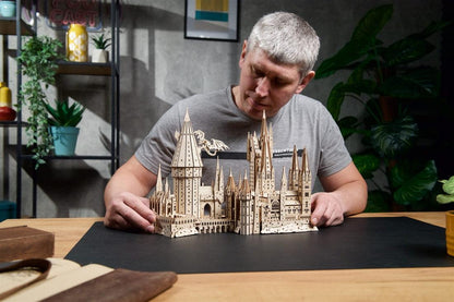 Diyion™ | Hogwarts Magical Castle 3D Wooden Puzzle Kit - Diyion