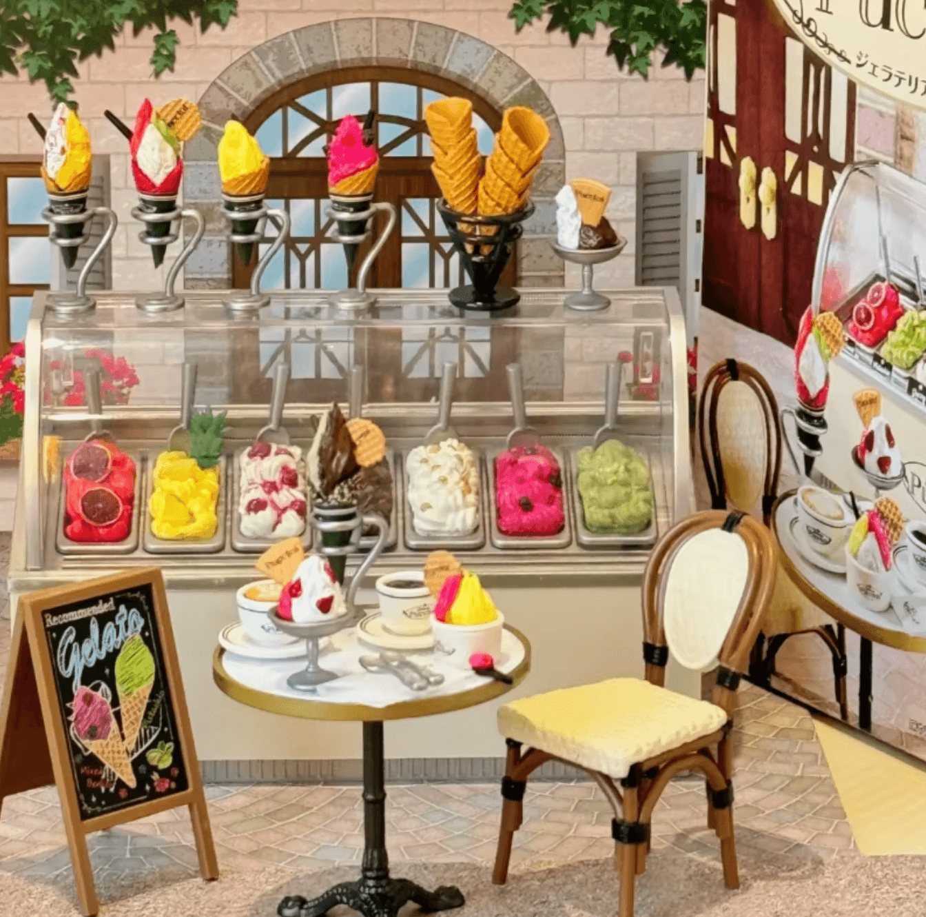 Diyion™ | Ice Cream Cone Shop The Desired Old Shop Miniature - Diyion