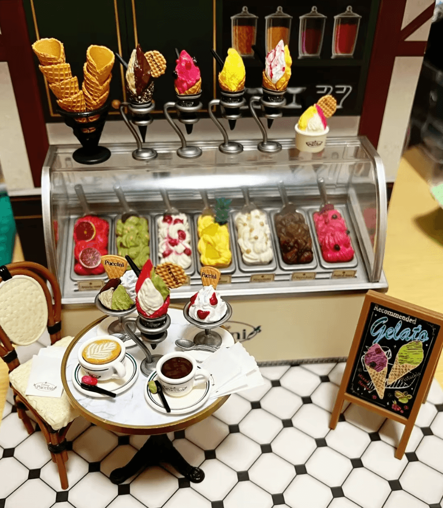 Diyion™ | Ice Cream Cone Shop The Desired Old Shop Miniature - Diyion