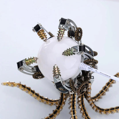 Diyion™ | DIY 3D Metal Steampunk Galaxy Craft Puzzle Mechanical Octopus with Desk Lamp Model-1060PCS - Diyion