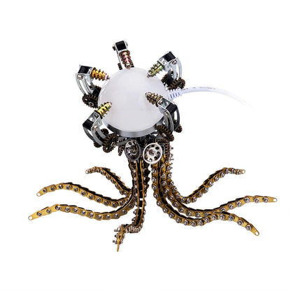 Diyion™ | DIY 3D Metal Steampunk Galaxy Craft Puzzle Mechanical Octopus with Desk Lamp Model-1060PCS - Diyion