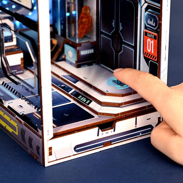 Diyion™ | Alien Hub Wooden Puzzle Book Nook Kit - Diyion