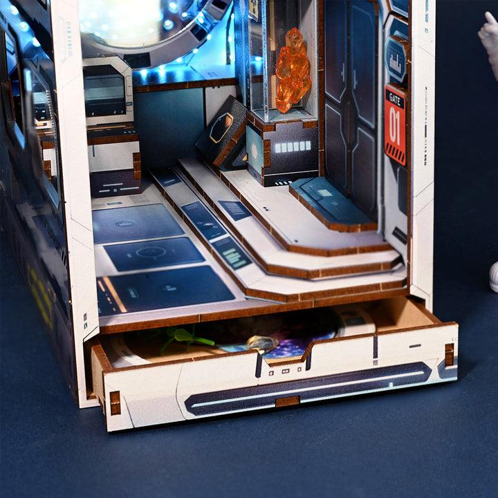 Diyion™ | Alien Hub Wooden Puzzle Book Nook Kit - Diyion
