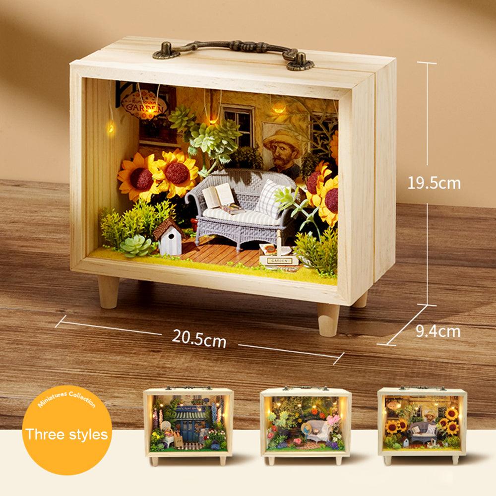Diyion™ | DIY Dollhouse Kit (Small wooden box) - Diyion
