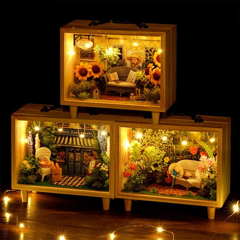 Diyion™ | DIY Dollhouse Kit (Small wooden box) - Diyion