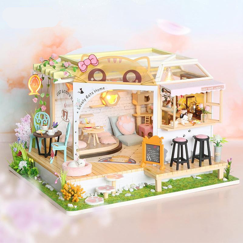 Diyion™ | DIY Dollhouse Kit (Cat Coffee Garden) - Diyion