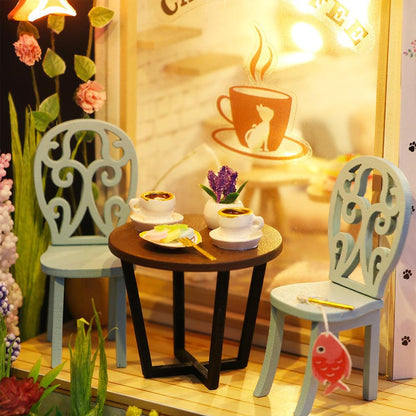 Diyion™ | DIY Dollhouse Kit (Cat Coffee Garden) - Diyion