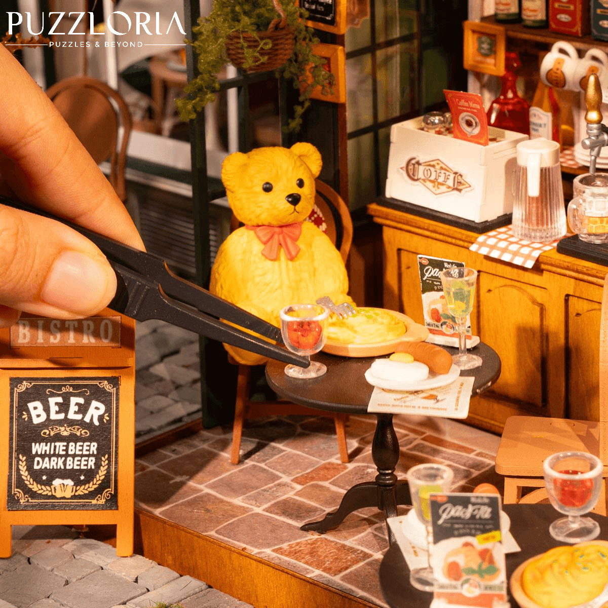Diyion™ | DIY Miniature French Bistro Kit - Tipsy Restaurant - Diyion