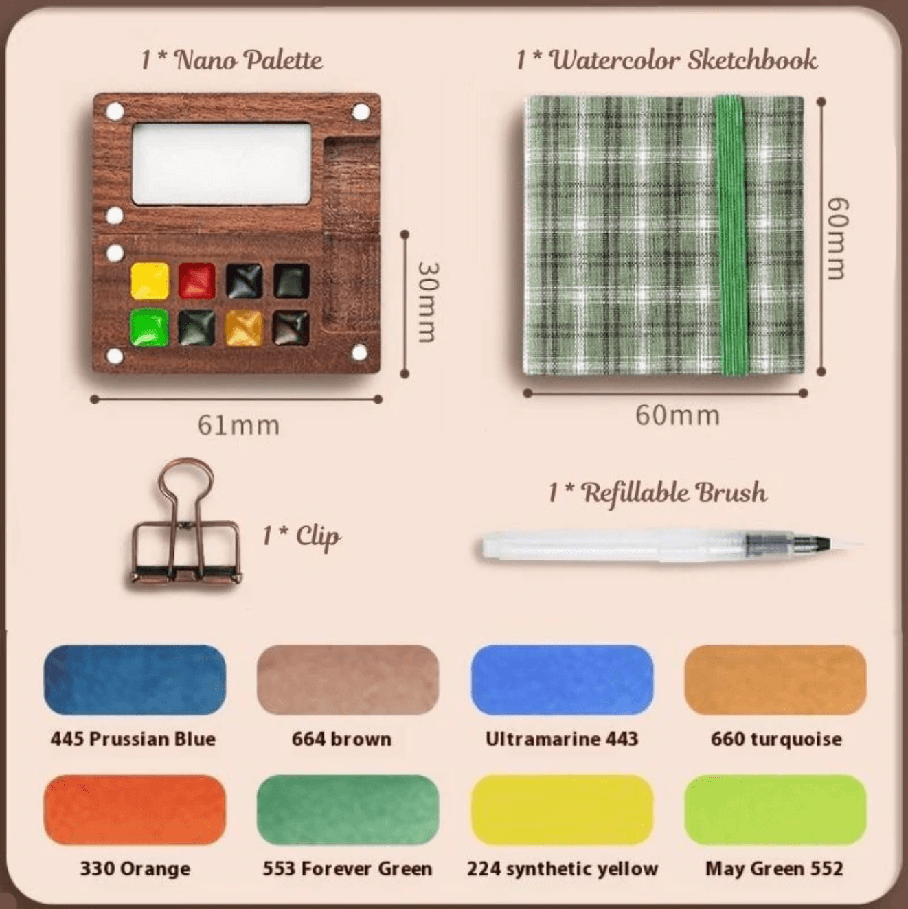 Diyion™ | Pocket-Sized Watercolor Kit: Paint Anywhere, Anytime! - Diyion