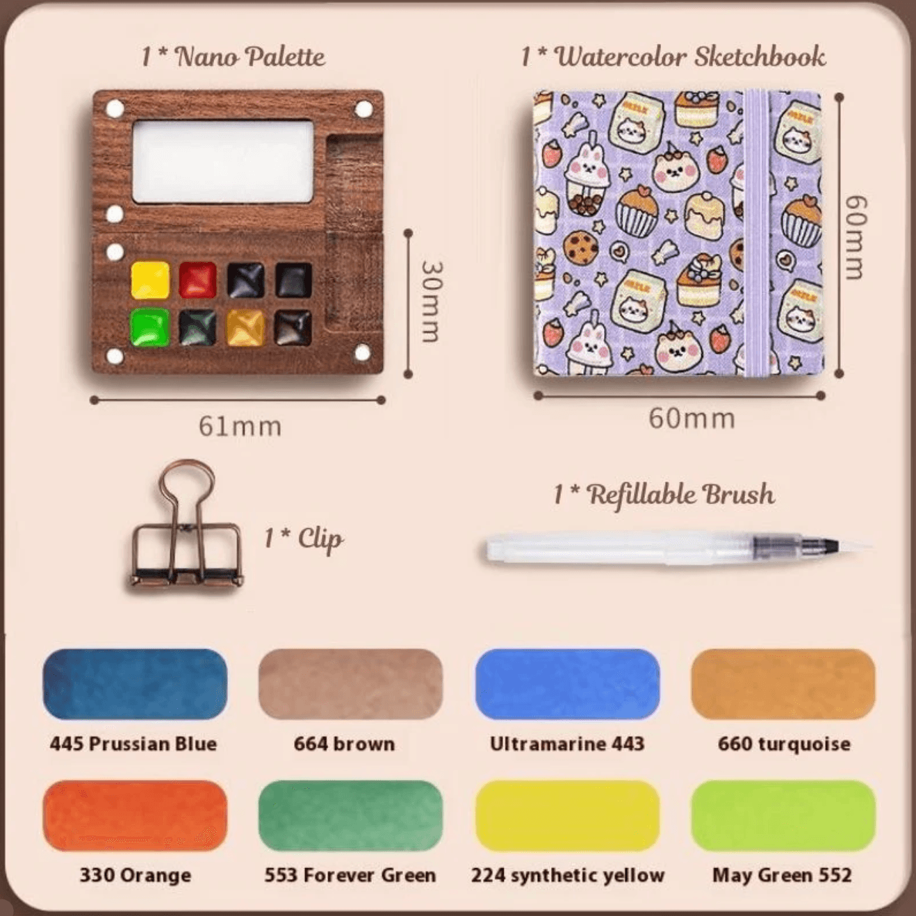 Diyion™ | Pocket-Sized Watercolor Kit: Paint Anywhere, Anytime! - Diyion