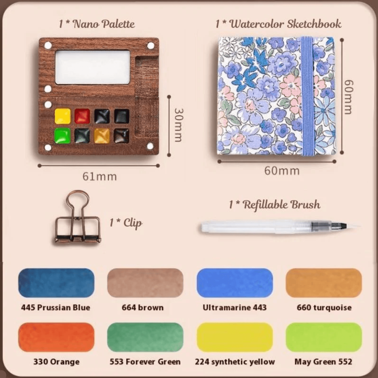 Diyion™ | Pocket-Sized Watercolor Kit: Paint Anywhere, Anytime! - Diyion