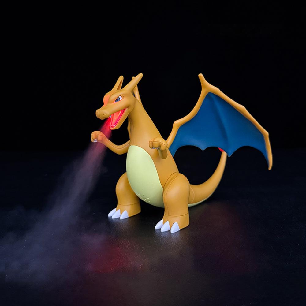 Diyion fire-breathing Charizard figure with head-activated spray for interactive Pokémon play