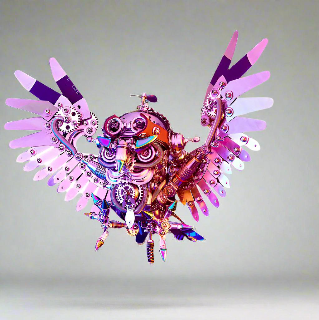 Diyion | 3D Nocturnal Owl DIY Steampunk Metal Assembly Animal Model - Diyion