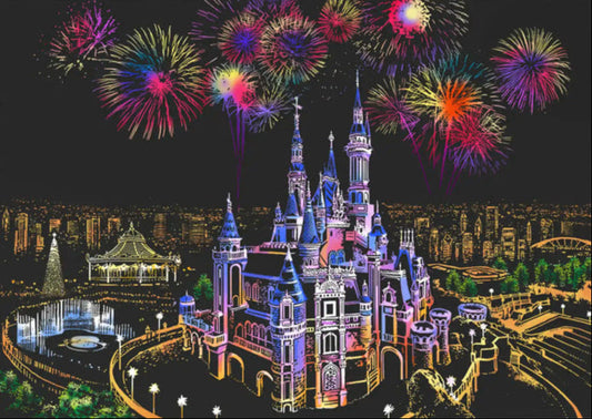 Paint by scratch art kit with city designs professional scratching tools scratch painting technique stress relief creative activity