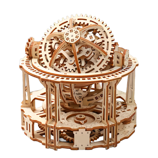 Diyion Spherical Tourbillon Chronograph - Mechanical Wooden Clock Kit