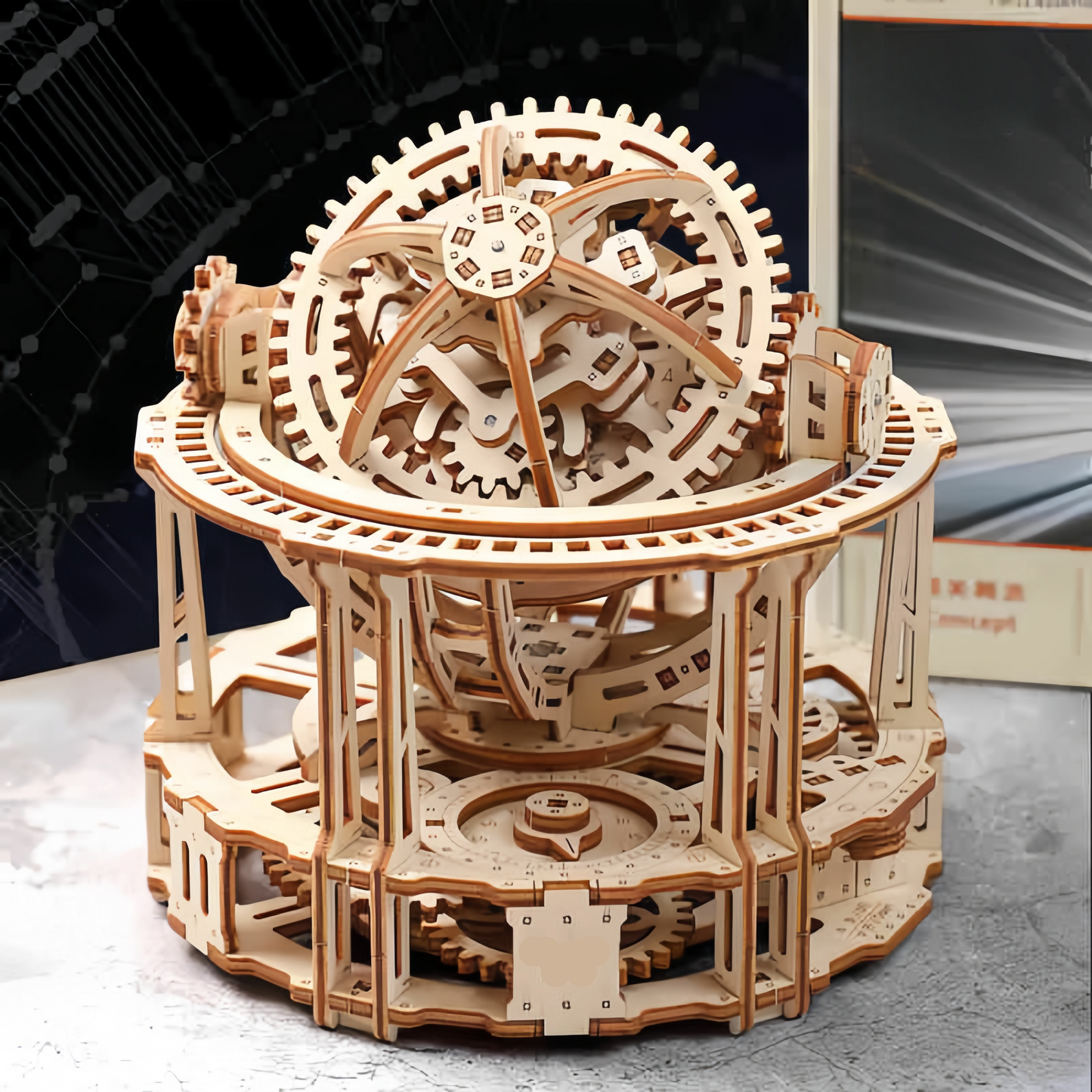 Diyion Spherical Tourbillon Chronograph - Mechanical Wooden Clock Kit