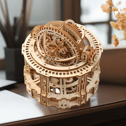 Diyion Spherical Tourbillon Chronograph - Mechanical Wooden Clock Kit