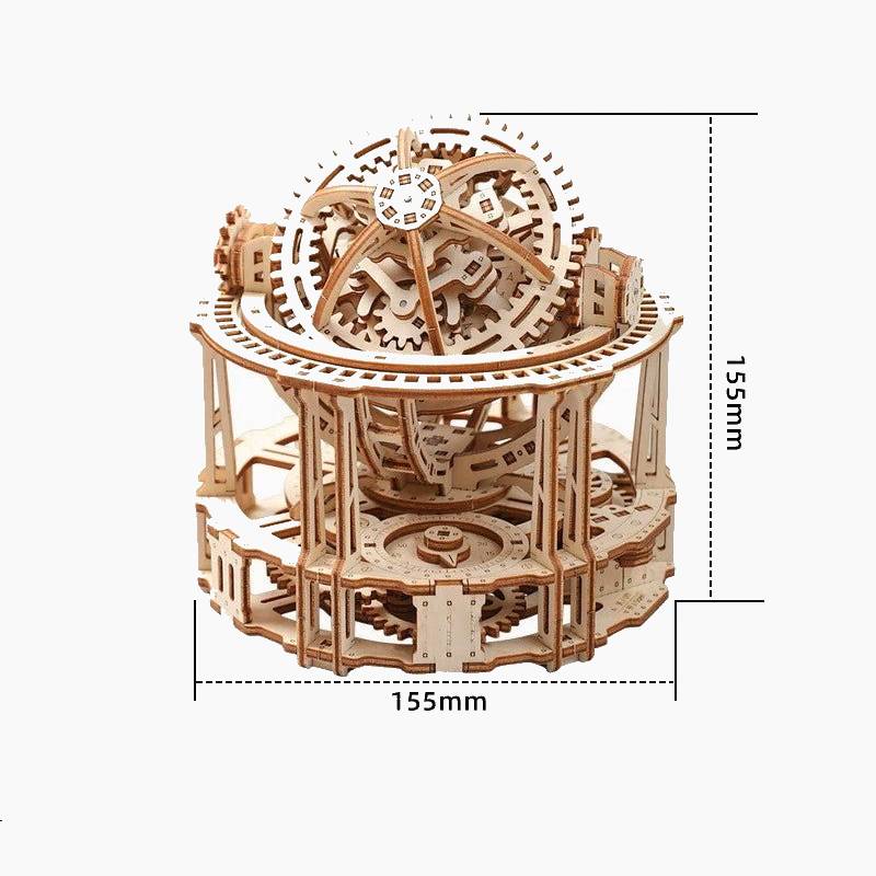 Diyion Spherical Tourbillon Chronograph - Mechanical Wooden Clock Kit