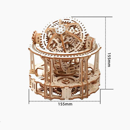 Diyion Spherical Tourbillon Chronograph - Mechanical Wooden Clock Kit