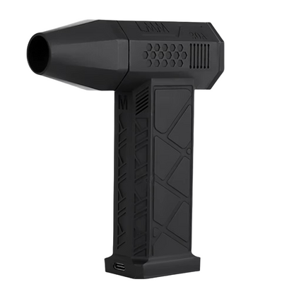 Professional handheld turbojet fan with 130000 RPM brushless motor and LED lighting for powerful air blowing and precision cleaning tasks