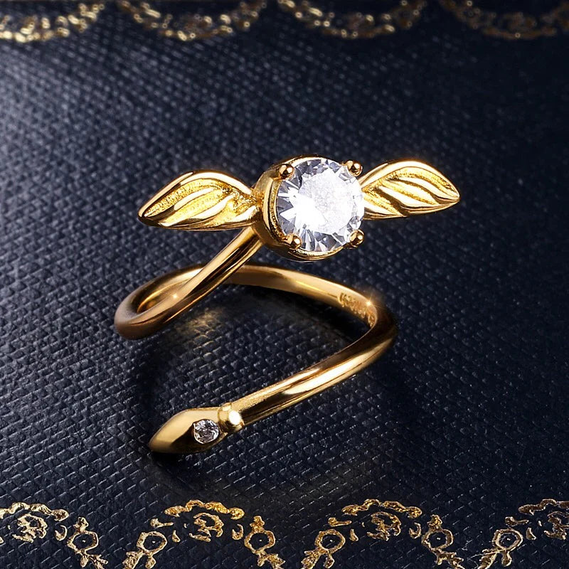 Diyion Harry Potter ring box set with included adjustable snake ring and soft velvet insert