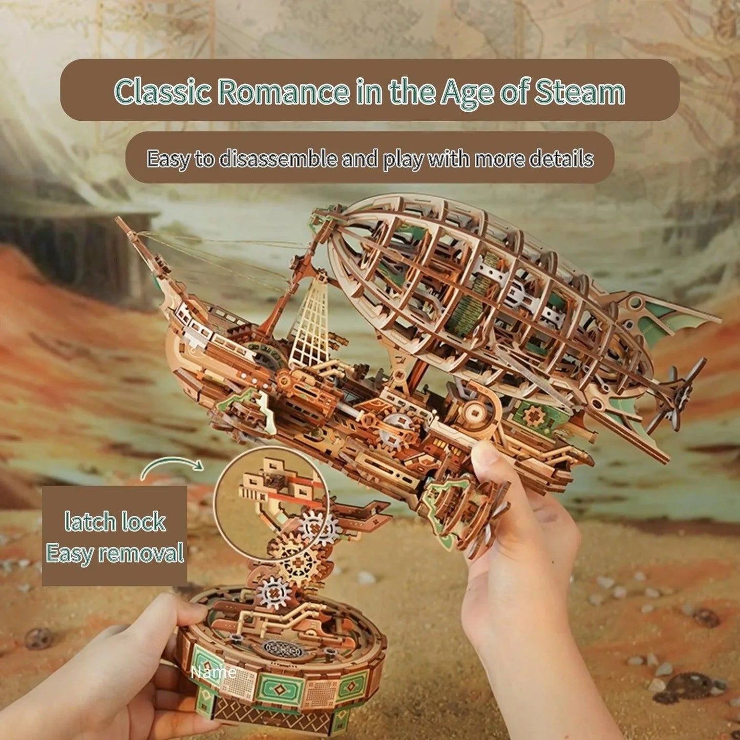 Diyion™ | Sailing In Fog - 3D Mechanical Airship Puzzle - Diyion