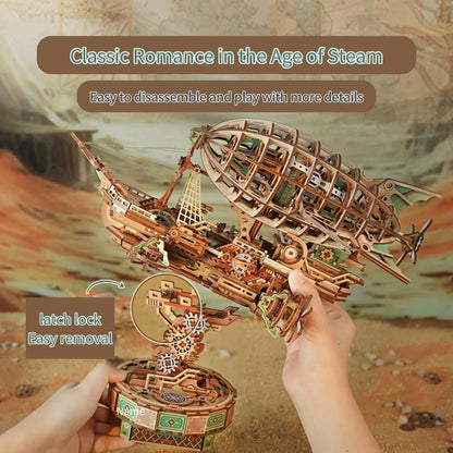 Diyion™ | Sailing In Fog - 3D Mechanical Airship Puzzle - Diyion