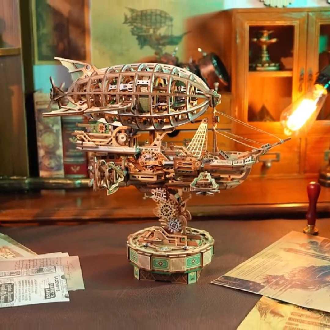 Diyion™ | Sailing In Fog - 3D Mechanical Airship Puzzle - Diyion