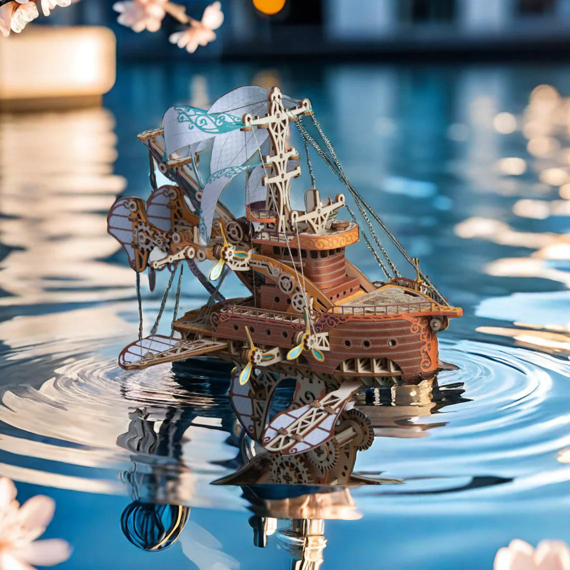 Diyion | Steampunk Fantasy Airship 3D Wooden Puzzle Model